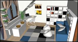 Světlý a moderní  obývací pokoj